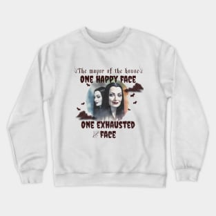 Chaos Manager: Smiles & Exhaustion - Funny Mom Wall Art Print Crewneck Sweatshirt